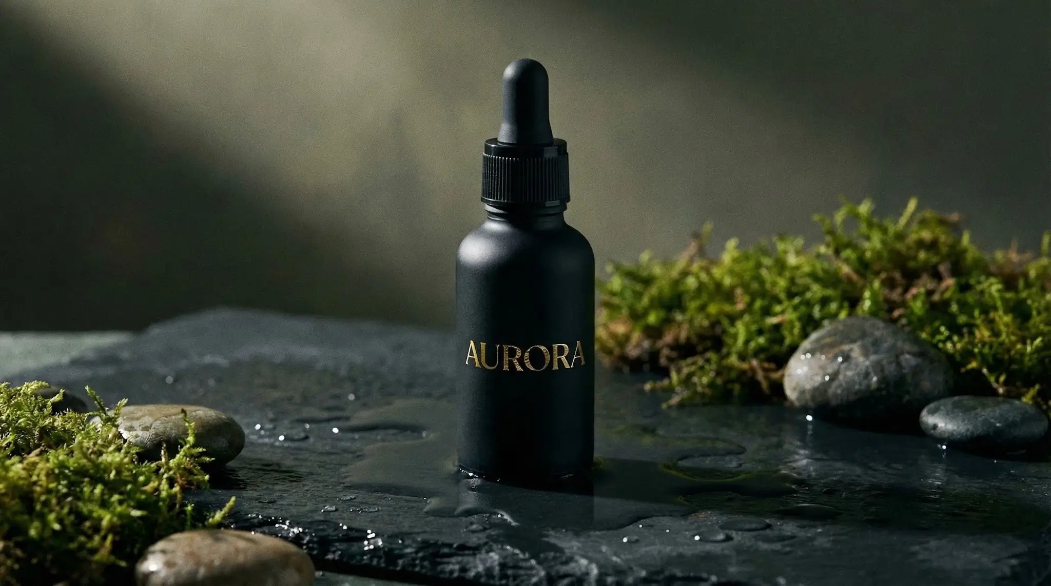 AI Product Shot A professional product shot of a cosmetic bottle made by AI